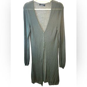 RINASCIMENTO SWEATER Cardigan Small taupe Long Line Capsule Minimalist